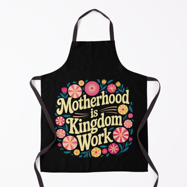 Item preview, Motherhood is Kingdom Work | Vintage Floral Retro Poster designed and sold by MotivaChic.