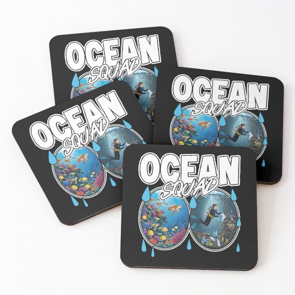 Item preview, OCEAN SQUAD save the ocean cleaning the sea marine life ocean exploration scuba diving  designed and sold by Jt41.