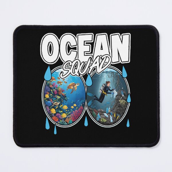 Item preview, OCEAN SQUAD save the ocean cleaning the sea marine life ocean exploration scuba diving  designed and sold by Jt41.