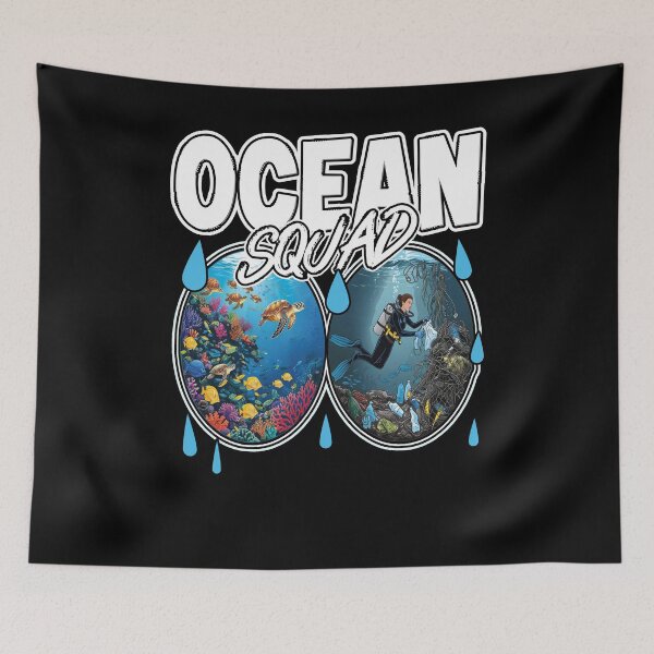 Item preview, OCEAN SQUAD save the ocean cleaning the sea marine life ocean exploration scuba diving  designed and sold by Jt41.