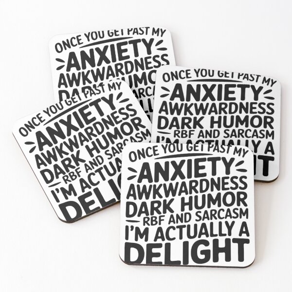 Item preview, Once You Get Past My Anxiety Awkwardness Dark Humor RBF designed and sold by AMRIEL01.