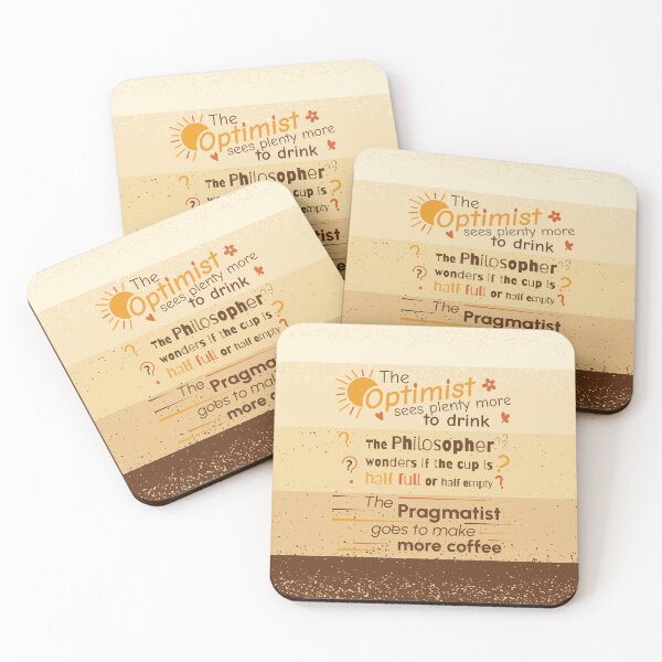 Item preview, Coffee Philosophy: Optimist, Philosopher, and Pragmatist designed and sold by my-wishlist.