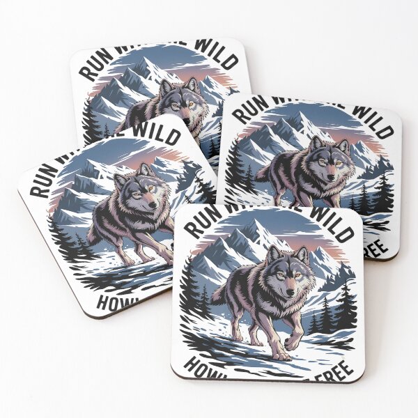 Item preview, Run with the Wild Wolf designed and sold by shirt-x.