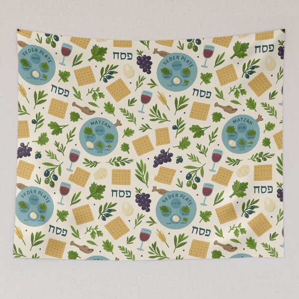 Item preview, Playful Passover Seamless Pattern – Jewish Holiday Vibes designed and sold by pangmee.