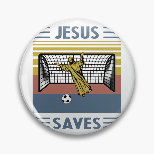Item preview, Jesus Saves Soccer Goal designed and sold by DarylWelsh2024.