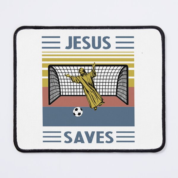 Item preview, Jesus Saves Soccer Goal designed and sold by DarylWelsh2024.