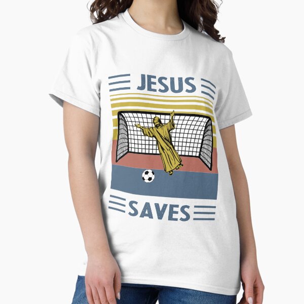 Item preview, Jesus Saves Soccer Goal designed and sold by DarylWelsh2024.