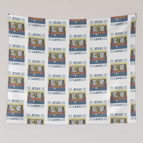Item preview, Jesus Saves Soccer Goal designed and sold by DarylWelsh2024.