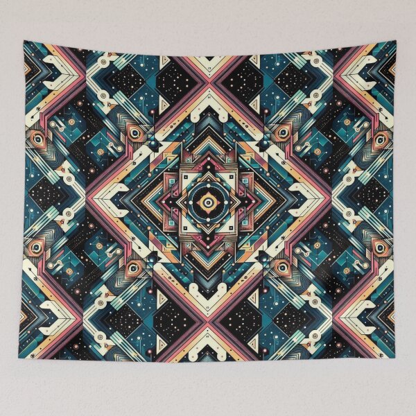 Item preview, colorful geometric decorative pattern designed and sold by Dogandesighn.