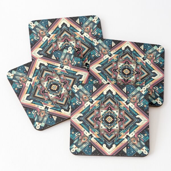 Item preview, colorful geometric decorative pattern designed and sold by Dogandesighn.