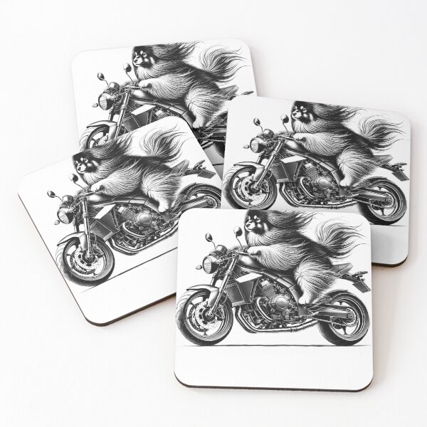Item preview, Cool Tibetan Spaniel Riding a Motorcycle Biker Dog Lover designed and sold by Kimberley King Art  King Art.