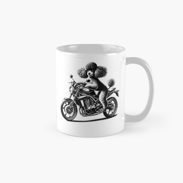 Item preview, Cool Toy Poodle Riding a Motorcycle Biker Dog Lover designed and sold by Kimberley King Art  King Art.