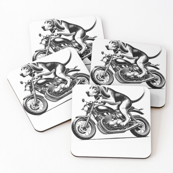 Item preview, Cool Treeing Walker Coonhound Riding a Motorcycle Biker Dog Lover designed and sold by Kimberley King Art  King Art.