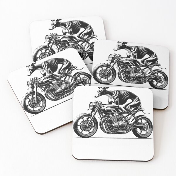 Item preview, Cool Whippet Riding a Motorcycle Biker Dog Lover designed and sold by Kimberley King Art  King Art.