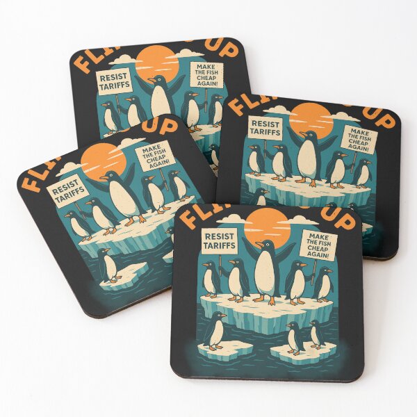Item preview, Funny Trump Tariffs Vintage - Retro Resist Penguins Protest Against Tariffs designed and sold by Run to Creations.