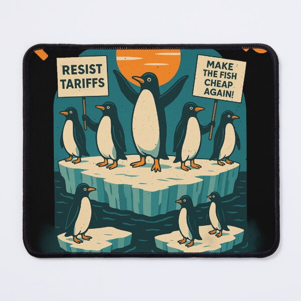 Item preview, Funny Trump Tariffs Vintage - Retro Resist Penguins Protest Against Tariffs designed and sold by Run to Creations.