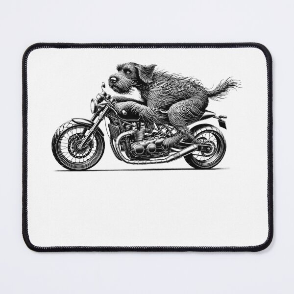Item preview, Cool Wirehaired Pointing Griffon Riding a Motorcycle Biker Dog Lover designed and sold by Kimberley King Art King Art.