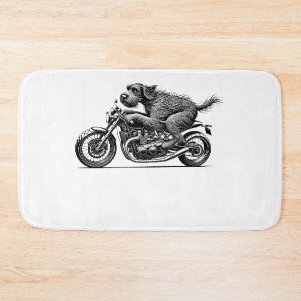Item preview, Cool Wirehaired Pointing Griffon Riding a Motorcycle Biker Dog Lover designed and sold by Kimberley King Art  King Art.