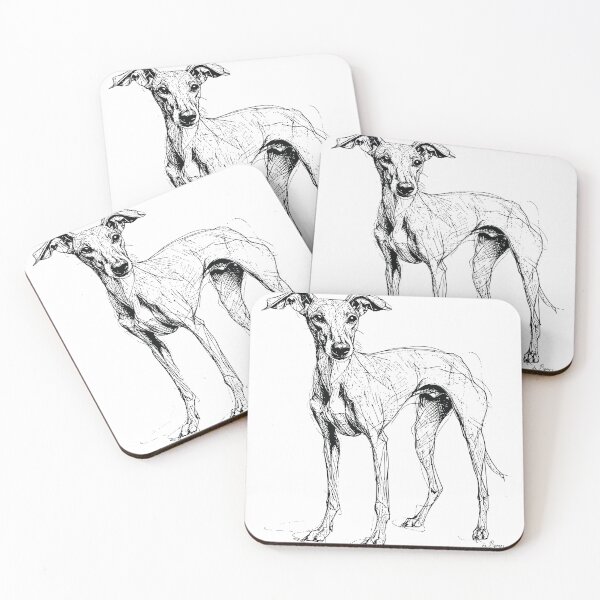 Item preview, Greyhound ballpoint pen drawing designed and sold by byBenci.