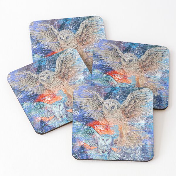 Item preview, Flying Owls and Spring Snow designed and sold by Chowdershouter.