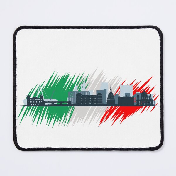 Item preview, Stylized Turin Skyline – Italian Tricolor Edition designed and sold by FineFrameStudio.