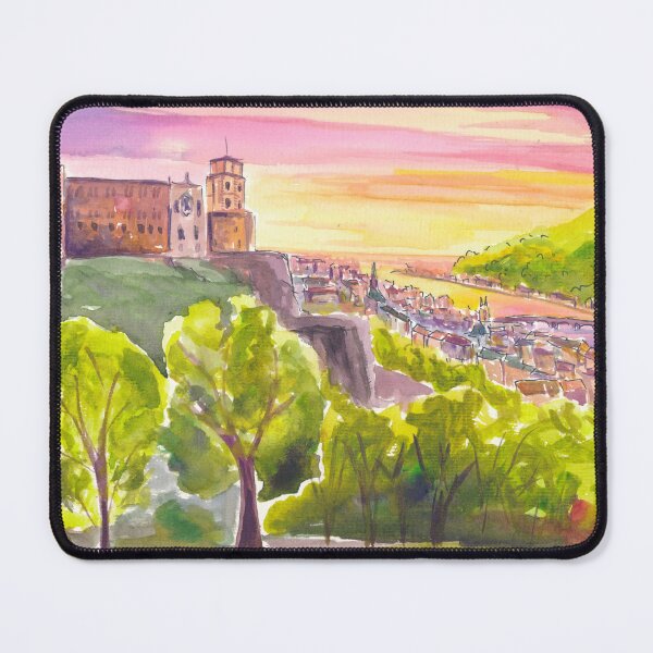 Item preview, Majestic Heidelberg Castle Overlooking Old Town and Neckar River designed and sold by artshop77.
