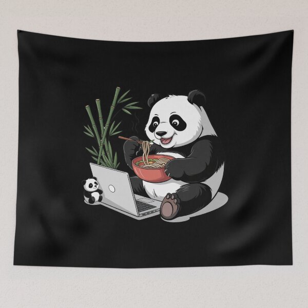 Item preview, Panda Productivity – Work Hard, Slurp Harder designed and sold by ATOTI.