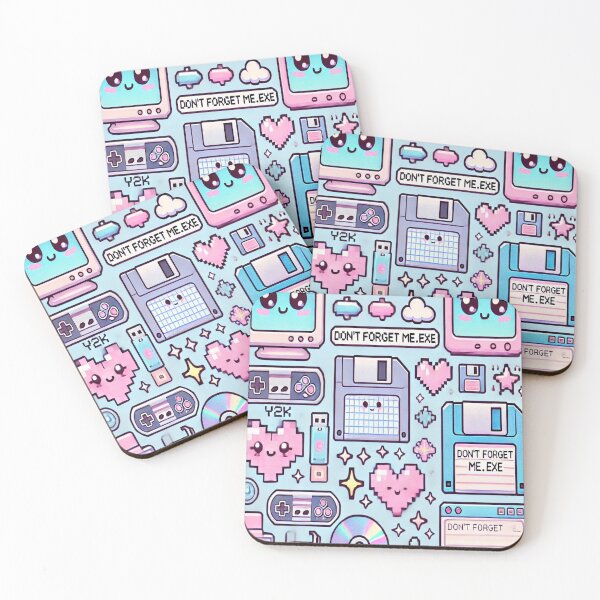 Item preview, Kawaii Cybernote – Sticker Sheet Don’t Forget Me.exe designed and sold by GalenaDeco.