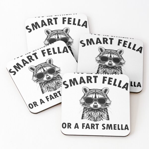 Item preview, Your are Either A Smart Fella or A Fart Smella Raccoon Vintage Retro Weird designed and sold by Kimberley King Art  King Art.