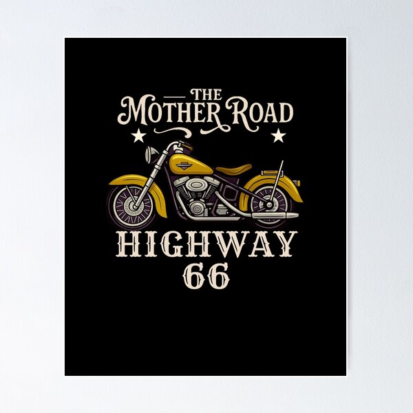 Item preview, Highway 66 The Mother Road Retro Motorcycle Rider Vintage designed and sold by perlham123.