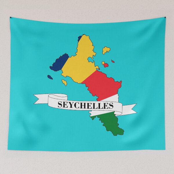 Item preview, Flag map of Seychelles designed and sold by visual adventures.