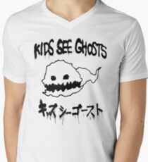 Kids See Ghosts Ghost Logo Men's V-Neck T-Shirt