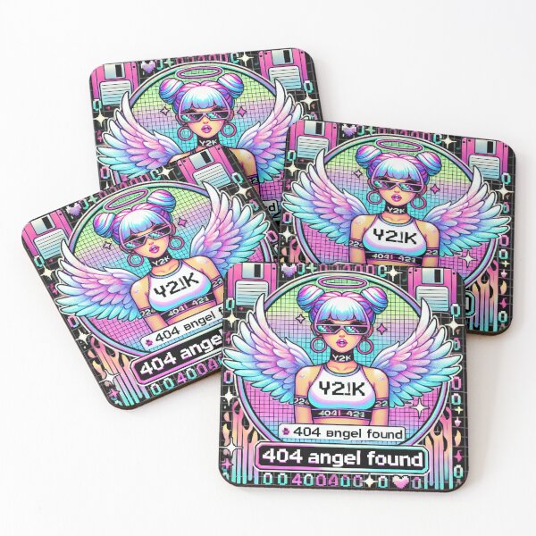 Item preview, 404 Angel Found – Glitch Girl T-Shirt Design (Y2K Nostalgia) designed and sold by GalenaDeco.