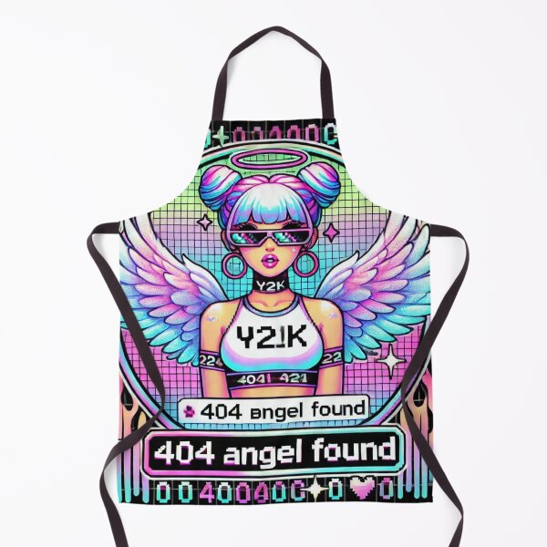 Item preview, 404 Angel Found – Glitch Girl T-Shirt Design (Y2K Nostalgia) designed and sold by GalenaDeco.