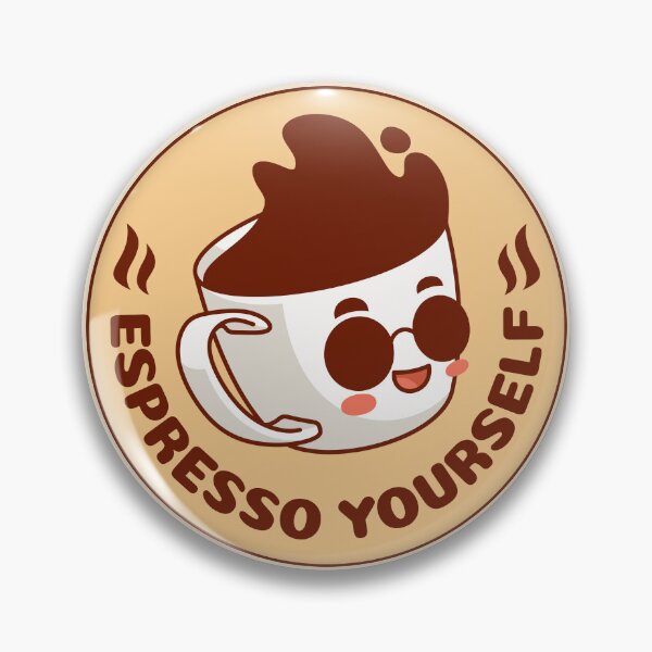 Item preview, Espresso yourself – playful coffee cup illustration. Yellow designed and sold by Pearl67.