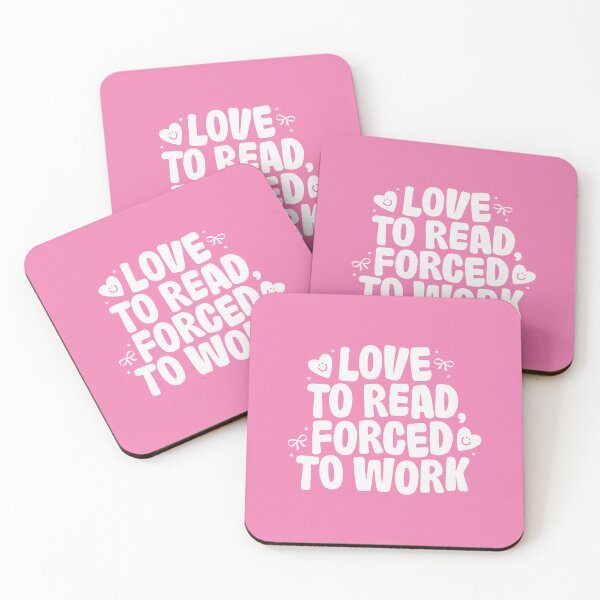 Item preview, Love To Read, Forced To Work designed and sold by katreadsitshop.