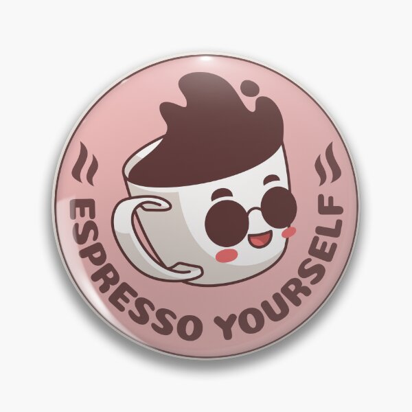 Item preview, Espresso yourself – playful coffee cup illustration. Pink designed and sold by Pearl67.
