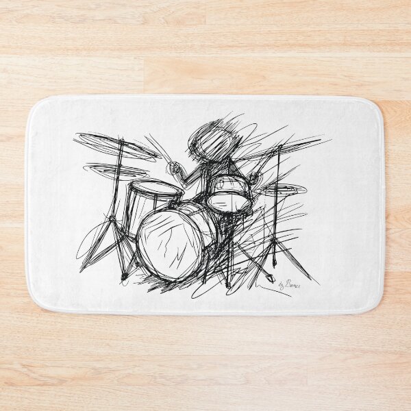 Item preview, Stickman Playing Drums designed and sold by byBenci.