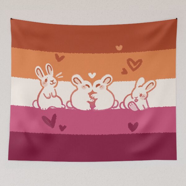 Item preview, Lesbian Bunny Pride Flag designed and sold by starsleeps.
