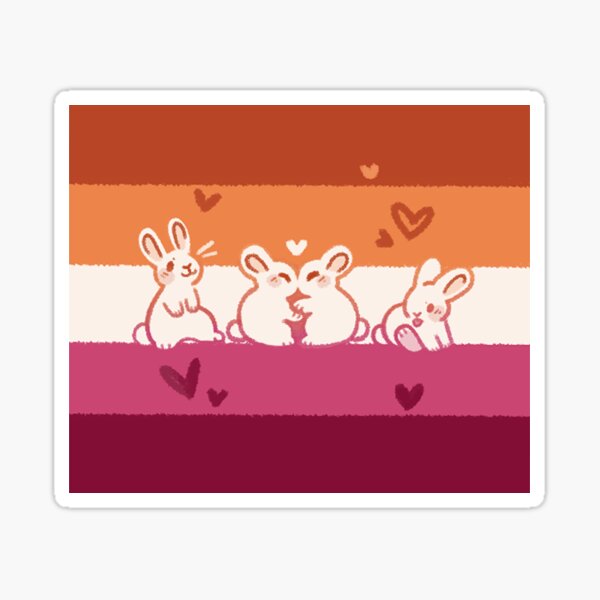 Item preview, Lesbian Bunny Pride Flag designed and sold by starsleeps.