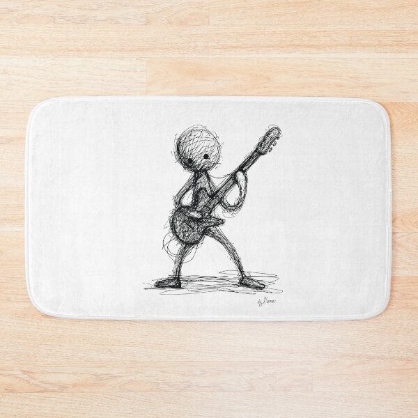 Item preview, Stickman Playing Electric Guitar designed and sold by byBenci.