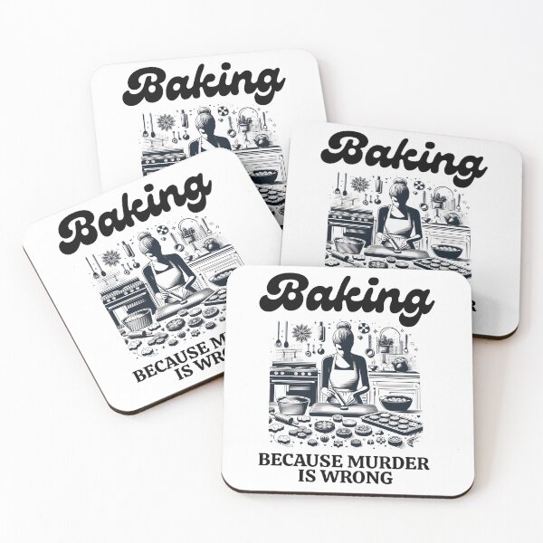 Item preview, Baking Because Murder Is Wrong - Funny Baking Gift for Mom designed and sold by ZACK ART.