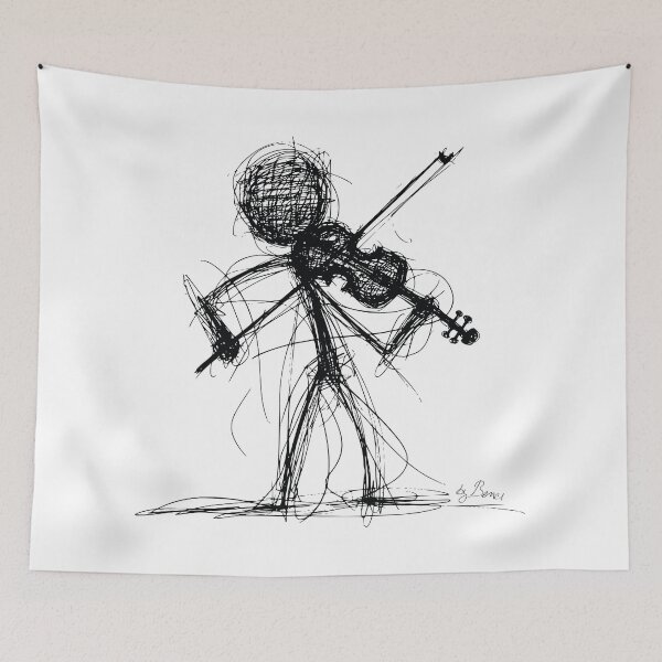 Item preview, Stickman Playing Violin designed and sold by byBenci.