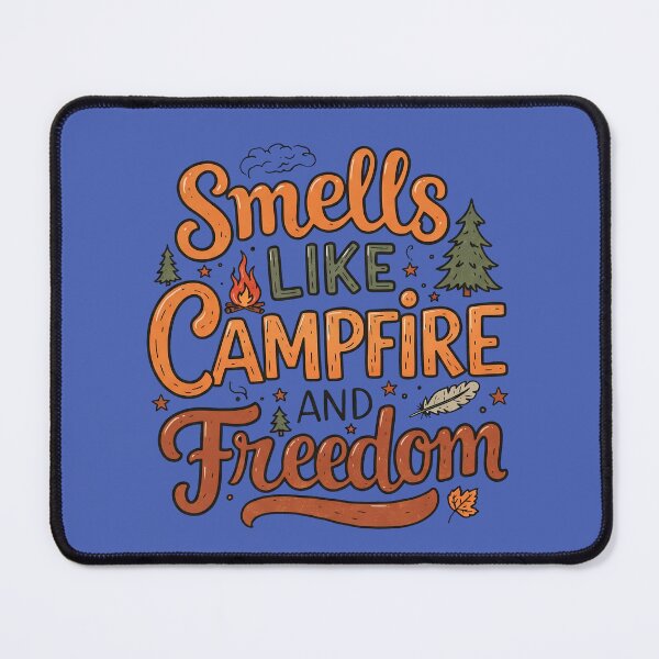 Item preview, Smells Like Campfire and Freedom – Retro Outdoor Camping Quote designed and sold by Fikuall.