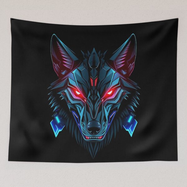 Item preview, Cyberpunk Wolf Head designed and sold by Inspiretouplift.