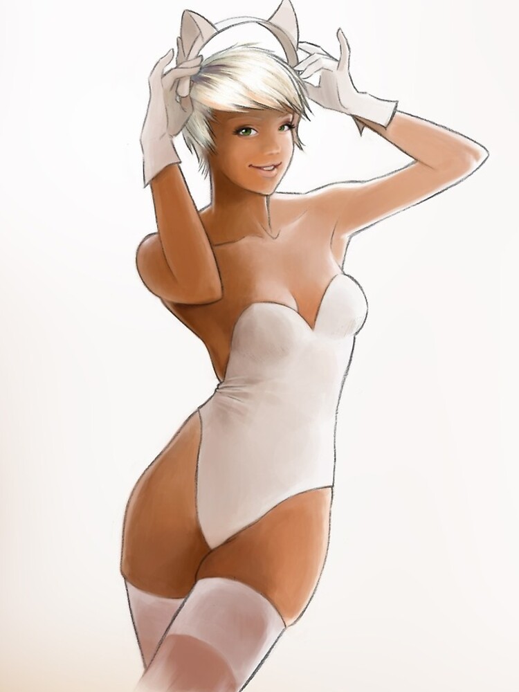 Aperçu 4 sur 4. Coque iPhone avec l'œuvre Catgirl blanche créée et vendue par fligans.