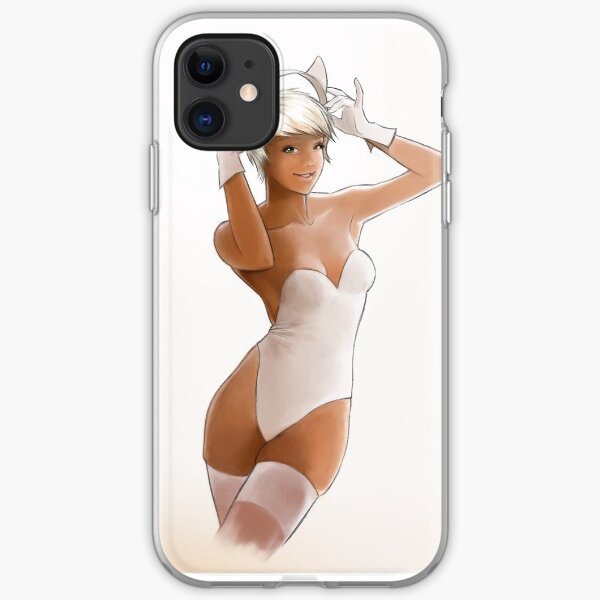 Catgirl blanche Coque souple iPhone