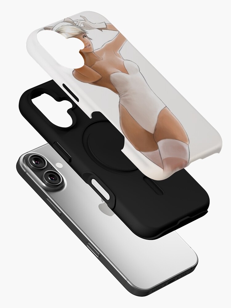 Aperçu 2 sur 4. Coque iPhone avec l'œuvre Catgirl blanche créée et vendue par fligans.