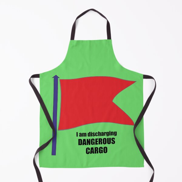 Item preview, I Am Discharging Dangerous Cargo: Maritime Code Flag Bravo designed and sold by Ahabs-Locker.
