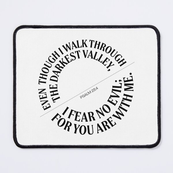 Item preview, psalm 23:4 bible verse typography art designed and sold by opeezy.